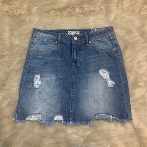Jean Skirt Ripped / Distressed